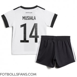 Tyskland Jamal Musiala #14 Replika Hemmatröja Barn VM 2022 Kortärmad (+ Korta byxor)